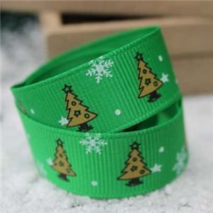 Go Grosgrain - Christmas Trees Emerald/Olive